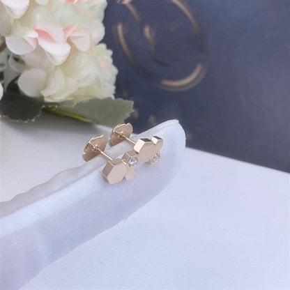 ˇGilded EraˇBEE LOVE PINK GOLD DIAMOND EARRINGS