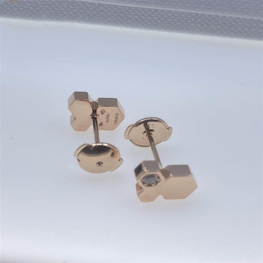 ˇGilded EraˇBEE LOVE PINK GOLD DIAMOND EARRINGS