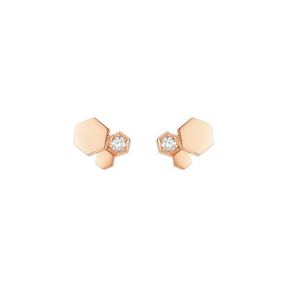 ˇGilded EraˇBEE LOVE PINK GOLD DIAMOND EARRINGS