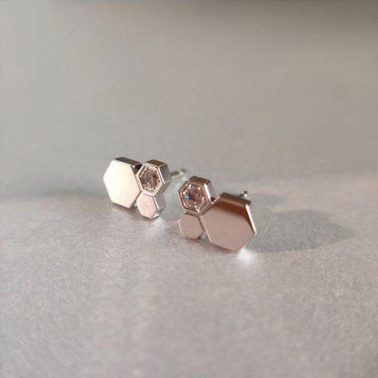 ˇGilded EraˇBEE LOVE SILVER DIAMOND EARRINGS