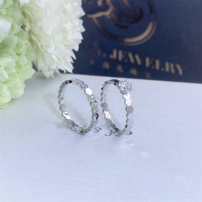 ˇGilded EraˇBEE LOVE RING SILVER 1 DIAMOND