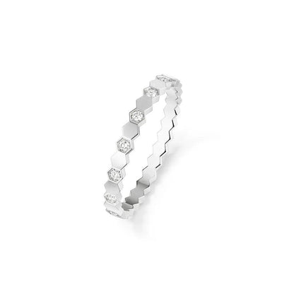 ˇGilded EraˇBEE LOVE RING SILVER DIAMOND