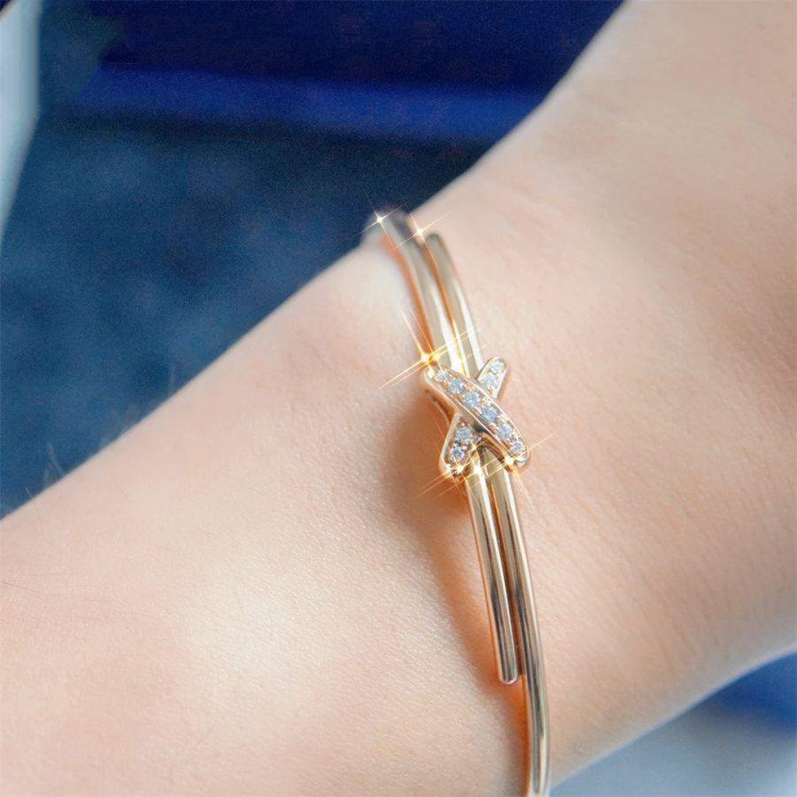 ˇGilded EraˇJEUX DE BRACELET PINK GOLD DIAMONDS