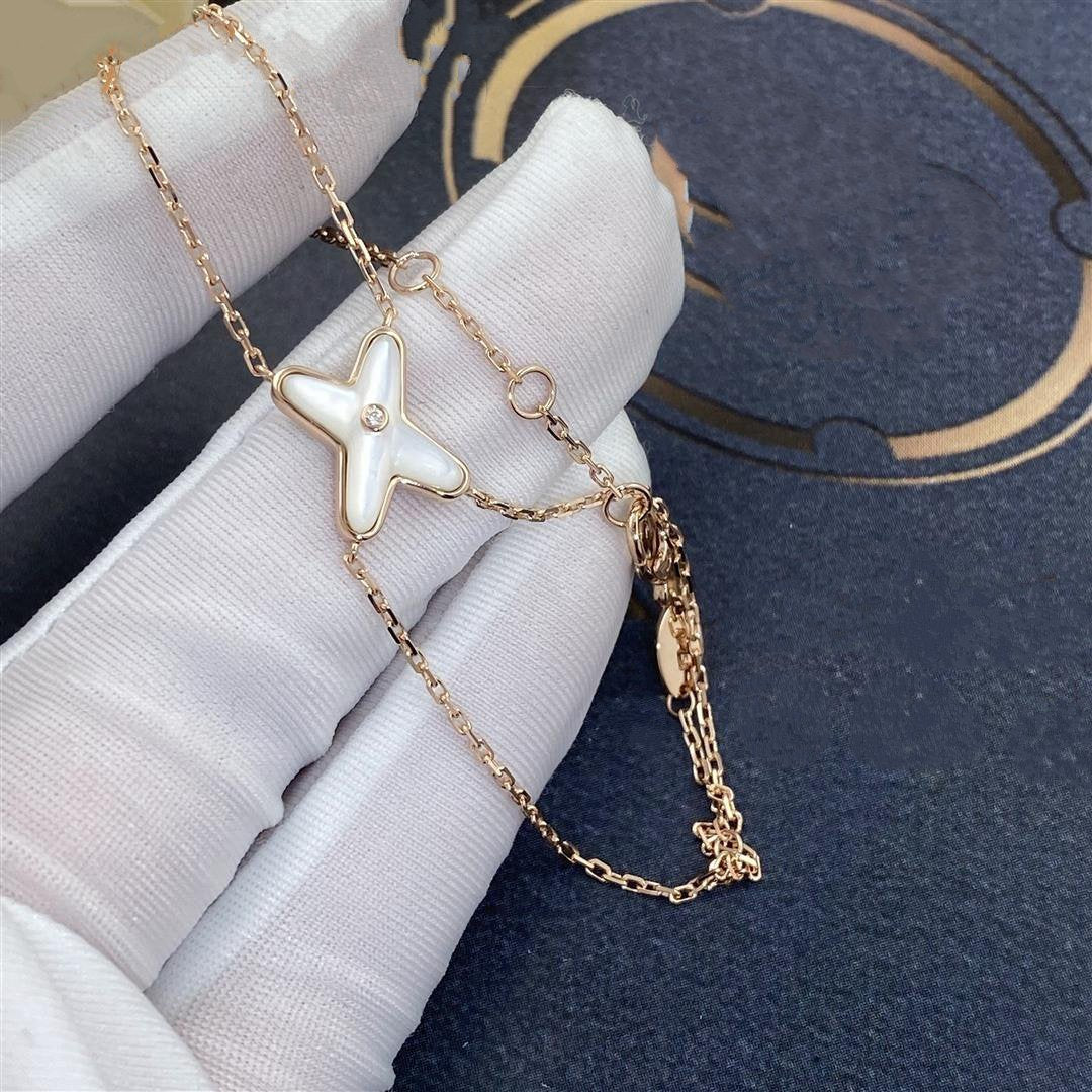 ˇGilded EraˇJEUX BRACELET WHITE MOP PINK GOLD 1 DIAMOND