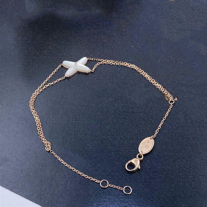 ˇGilded EraˇJEUX BRACELET WHITE MOP PINK GOLD 1 DIAMOND