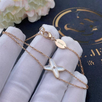 ˇGilded EraˇJEUX BRACELET WHITE MOP PINK GOLD 1 DIAMOND