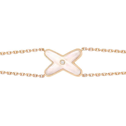 ˇGilded EraˇJEUX BRACELET WHITE MOP PINK GOLD 1 DIAMOND