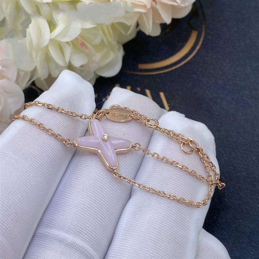 ˇGilded EraˇJEUX BRACELET PINK MOP PINK GOLD 1 DIAMOND