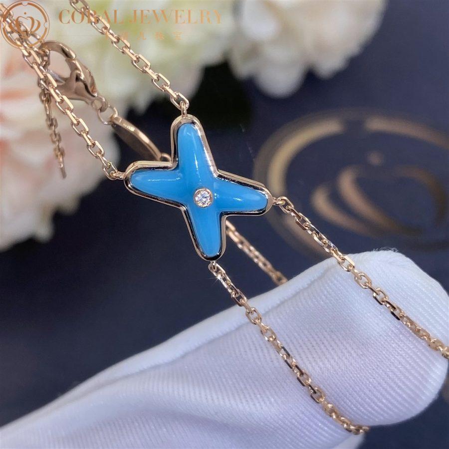 ˇGilded EraˇJEUX BRACELET TURQUOISE PINK GOLD 1 DIAMOND