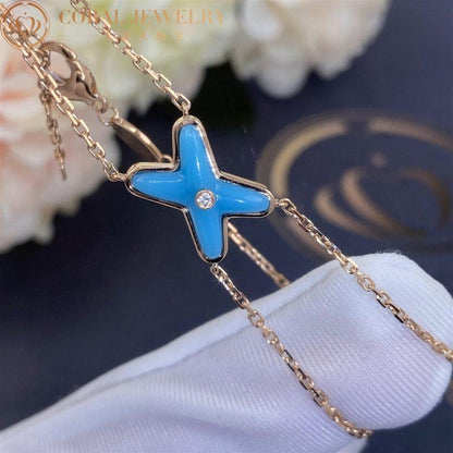 ˇGilded EraˇJEUX BRACELET TURQUOISE PINK GOLD 1 DIAMOND