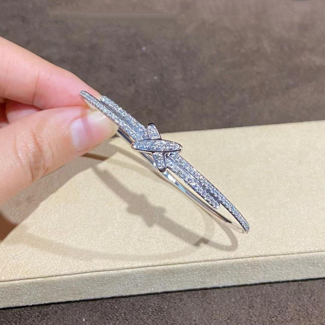 ˇGilded EraˇJEUX DE BRACELET DIAMONDS SILVER