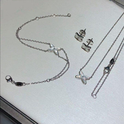 ˇGilded EraˇJEUX BRACELET WHITE MOP SILVER 1 DIAMOND