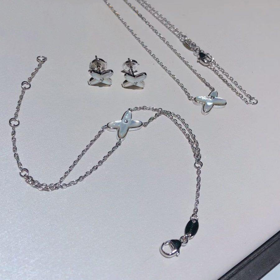 ˇGilded EraˇJEUX BRACELET WHITE MOP SILVER 1 DIAMOND