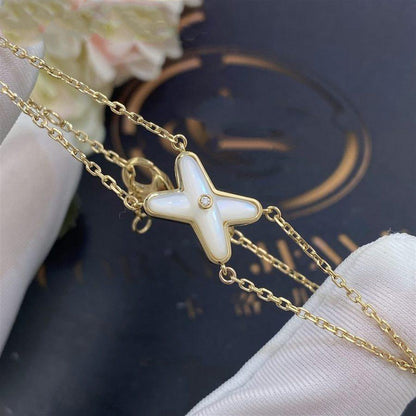 ˇGilded EraˇJEUX BRACELET WHITE MOP GOLD 1 DIAMOND