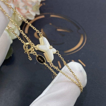 ˇGilded EraˇJEUX BRACELET WHITE MOP GOLD 1 DIAMOND
