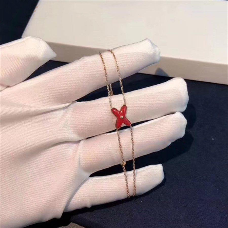 ˇGilded EraˇJEUX BRACELET CARNELIAN PINK GOLD 1 DIAMOND