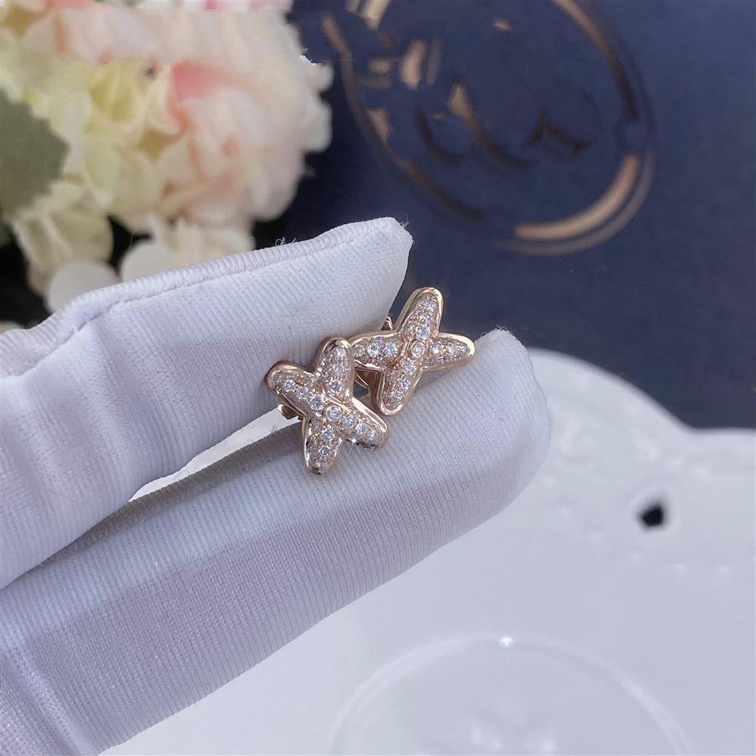 ˇGilded EraˇJEUX DE PINK GOLD DIAMOND EARRINGS