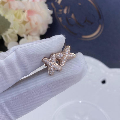 ˇGilded EraˇJEUX DE PINK GOLD DIAMOND EARRINGS