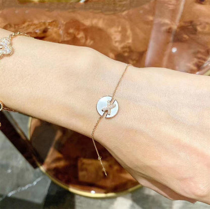 ˇGilded EraˇJEUX DE BRACELET MOP PINK GOLD DIAMONDS
