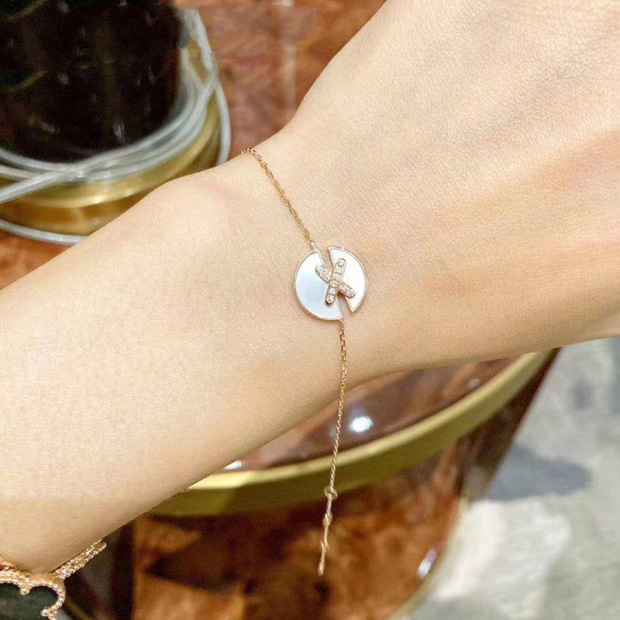 ˇGilded EraˇJEUX DE BRACELET MOP PINK GOLD DIAMONDS