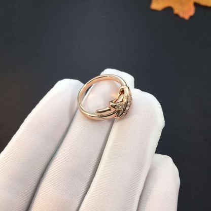 ˇGilded EraˇJEUX DE PINK GOLD DIAMOND RING