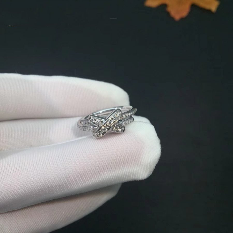 ˇGilded EraˇJEUX DE SILVER DIAMOND RING