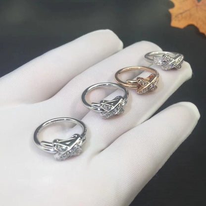ˇGilded EraˇJEUX DE SILVER DIAMOND RING
