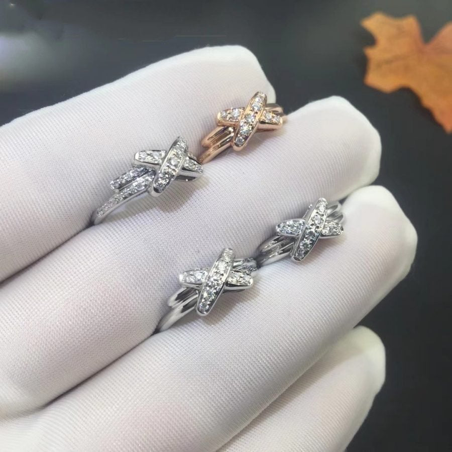 ˇGilded EraˇJEUX DE SILVER DIAMOND RING