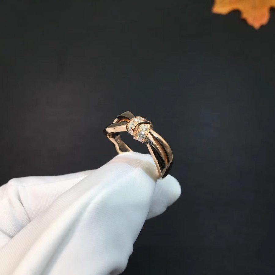 ˇGilded EraˇLIENS RING PINK GOLD DIAMOND