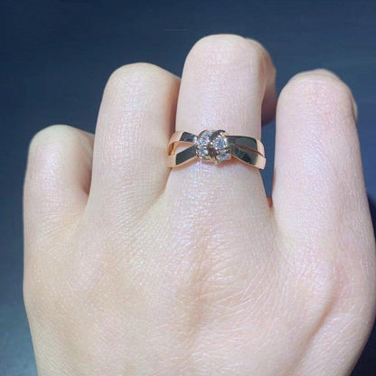 ˇGilded EraˇLIENS RING PINK GOLD DIAMOND