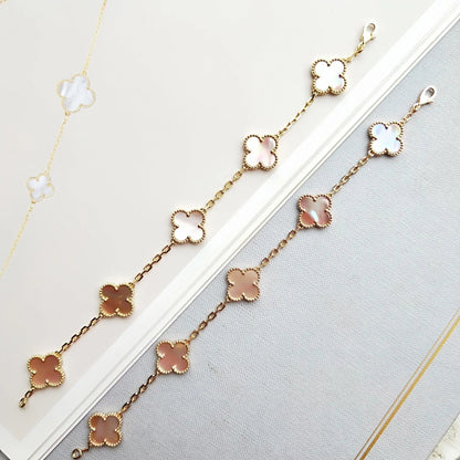 ˇGilded EraˇCLOVER 5 PINK MOP BRACELET