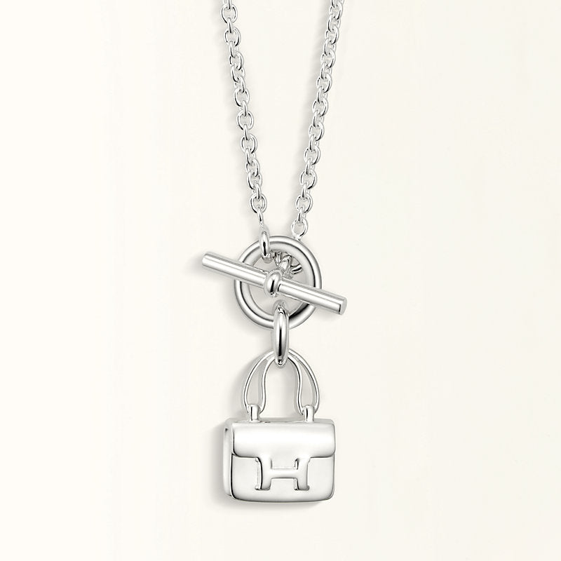 ˇGilded EraˇPOP H PEDANT SILVER NECKLACE