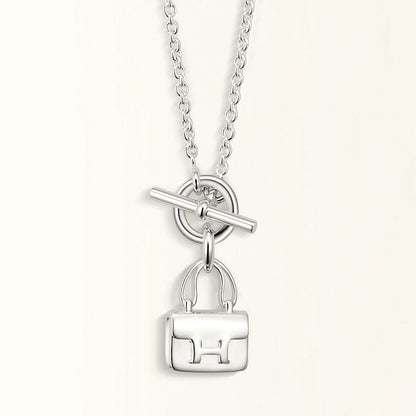 ˇGilded EraˇPOP H PEDANT SILVER NECKLACE