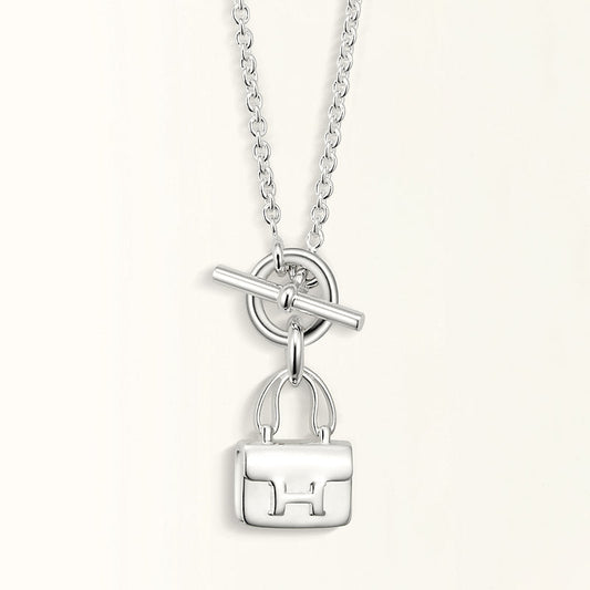 ˇGilded EraˇPOP H PEDANT SILVER NECKLACE