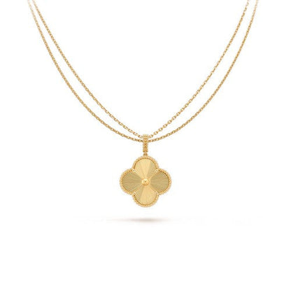 ˇGilded EraˇCLOVER 25MM PEDANT NECKLACE GOLD