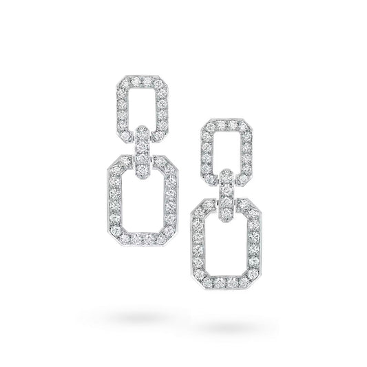 ˇGilded EraˇLINKS MEDIUM EARRINGS DIAMOND