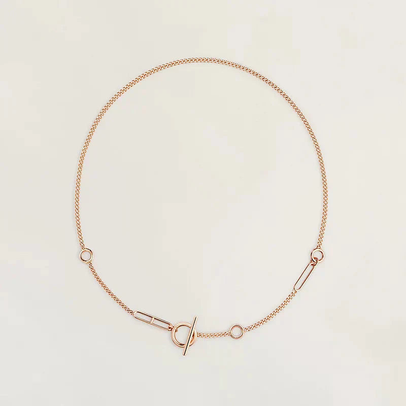 ˇGilded EraˇHM STERLING CHAINE D'ANCRE HEART