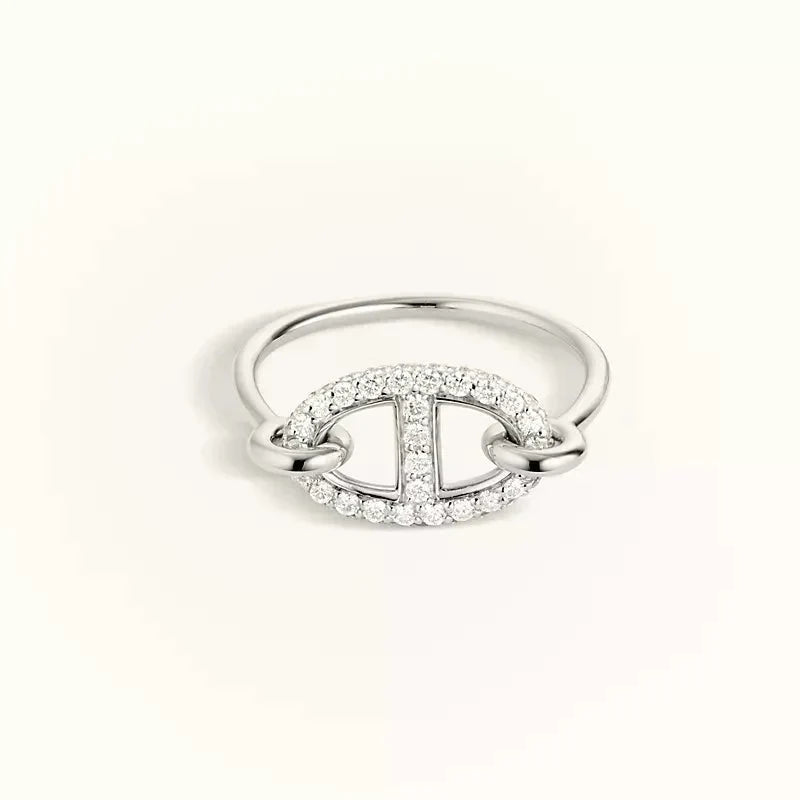 ˇGilded EraˇRONDE SMALL SILVER DIAMOND RING