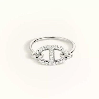 ˇGilded EraˇRONDE SMALL SILVER DIAMOND RING
