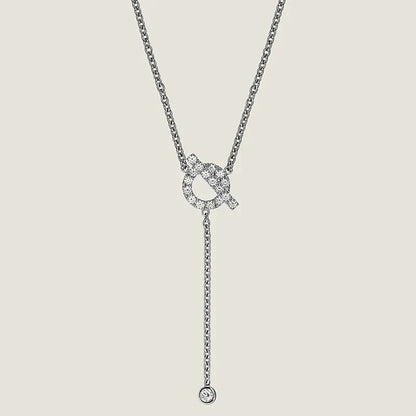 ˇGilded EraˇFINESSE SILVER DIAMOND NECKLACE