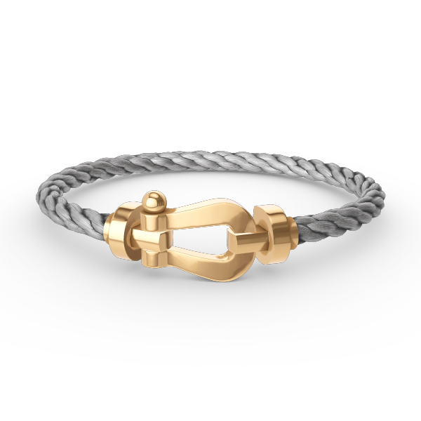 ˇGilded EraˇFORCE LARGE HORSESHOE NO DIAMOND BRACELET GOLD