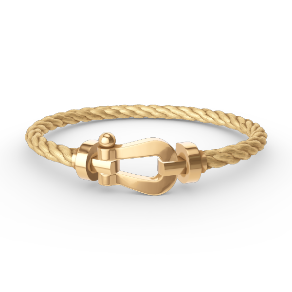 ˇGilded EraˇFORCE LARGE HORSESHOE NO DIAMOND BRACELET GOLD