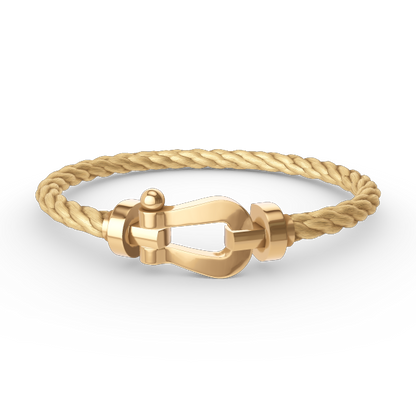 ˇGilded EraˇFORCE LARGE HORSESHOE NO DIAMOND BRACELET GOLD