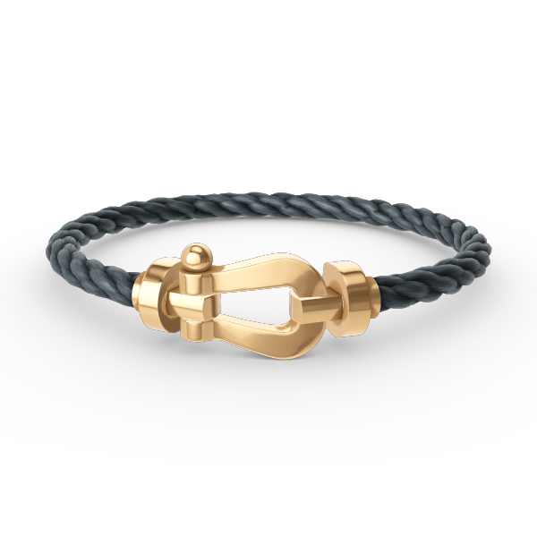 ˇGilded EraˇFORCE LARGE HORSESHOE NO DIAMOND BRACELET GOLD
