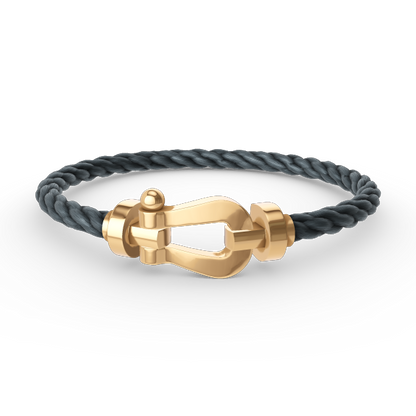 ˇGilded EraˇFORCE LARGE HORSESHOE NO DIAMOND BRACELET GOLD