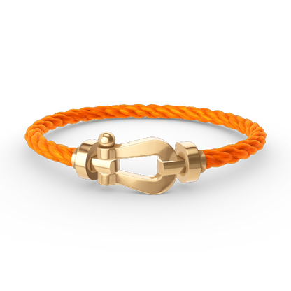 ˇGilded EraˇFORCE LARGE HORSESHOE NO DIAMOND BRACELET GOLD