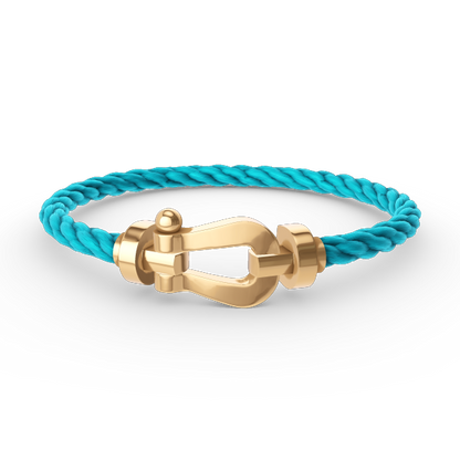 ˇGilded EraˇFORCE LARGE HORSESHOE NO DIAMOND BRACELET GOLD