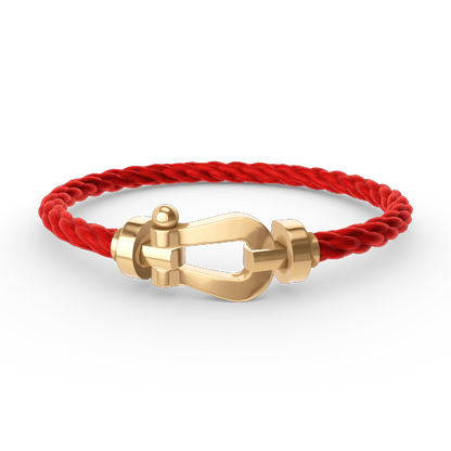 ˇGilded EraˇFORCE LARGE HORSESHOE NO DIAMOND BRACELET GOLD