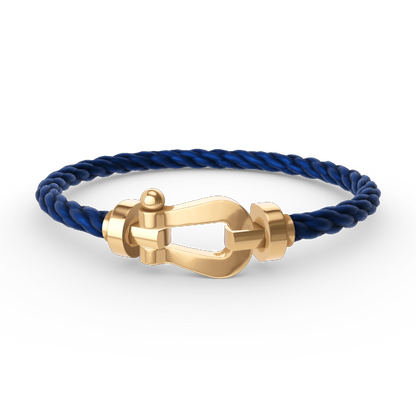 ˇGilded EraˇFORCE LARGE HORSESHOE NO DIAMOND BRACELET GOLD