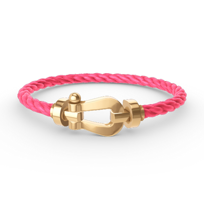 ˇGilded EraˇFORCE LARGE HORSESHOE NO DIAMOND BRACELET GOLD